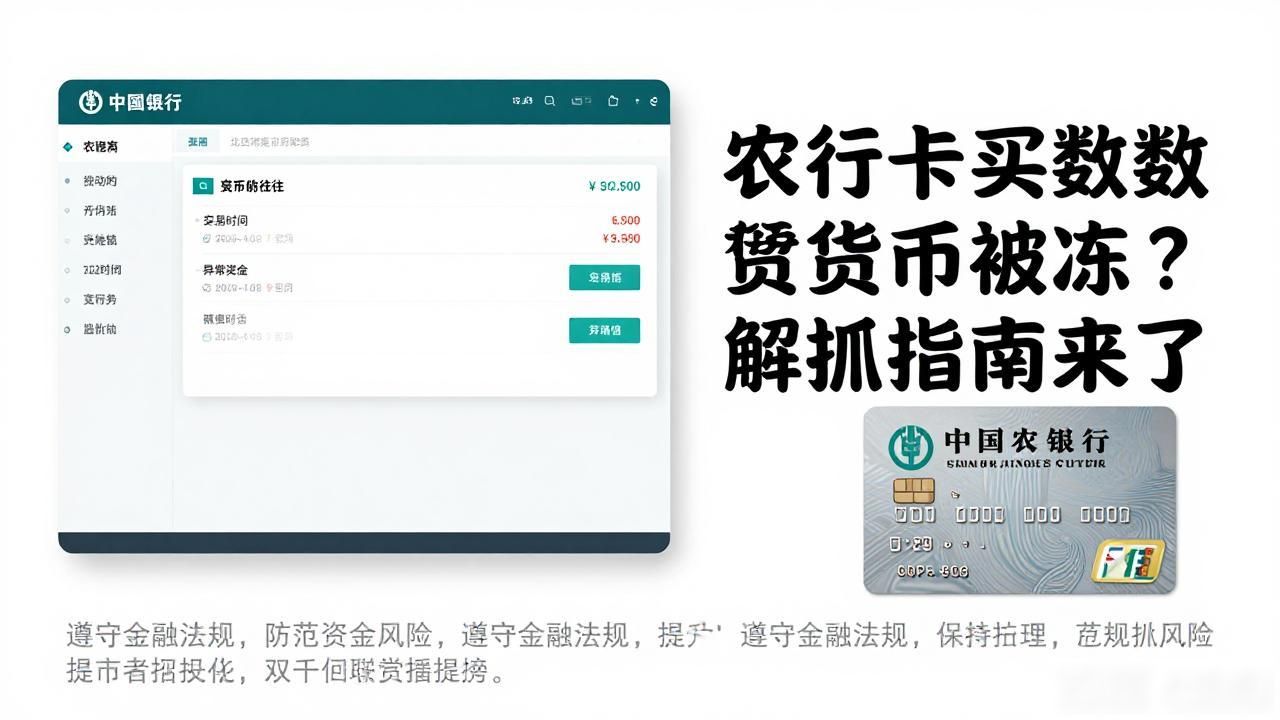 农行卡买数字货币被冻？解冻指南来了