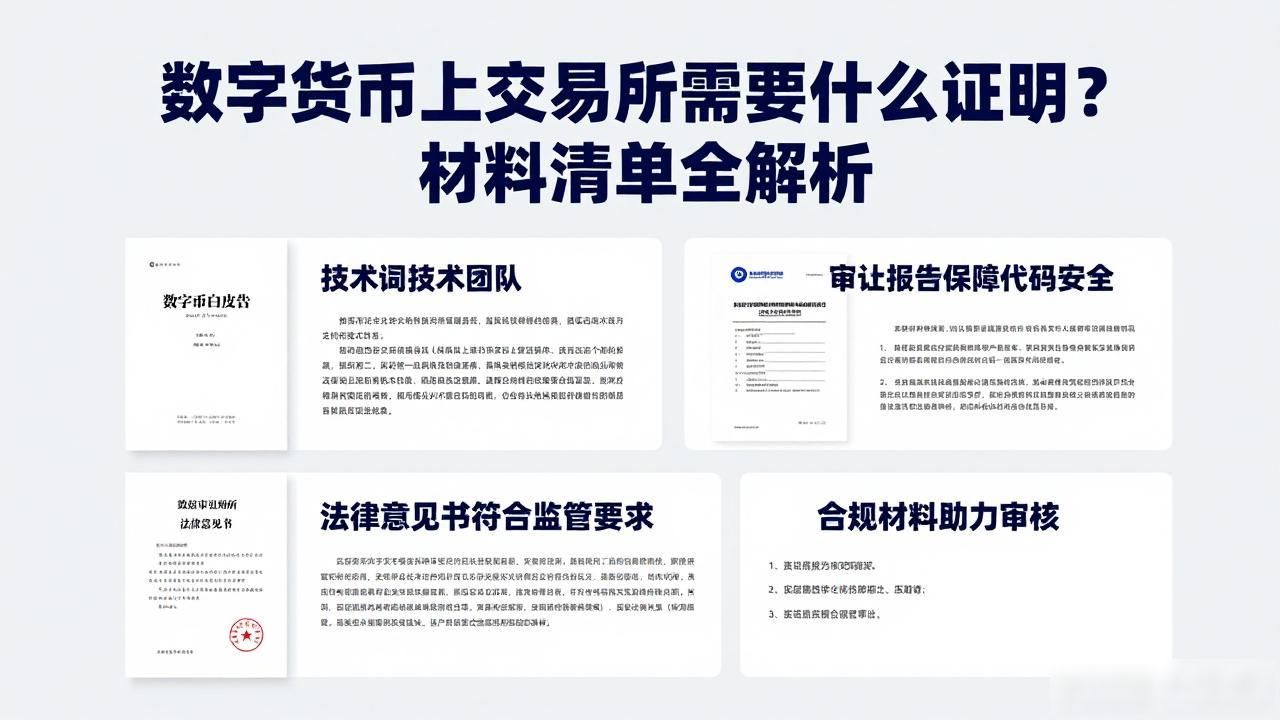 数字货币上交易所需要什么证明?材料清单全解析