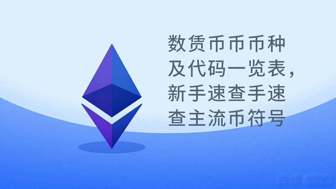 数字货币币种及代码一览表，新手速查主流币符号