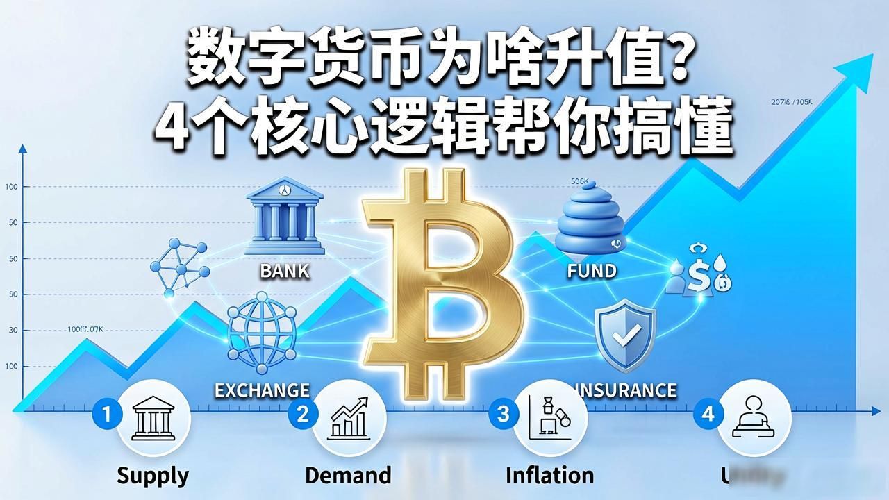 数字货币为啥升值？4个核心逻辑帮你搞懂