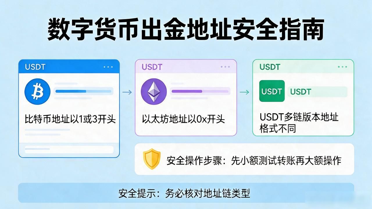 数字货币出金地址怎么选?安全提现三步指南
