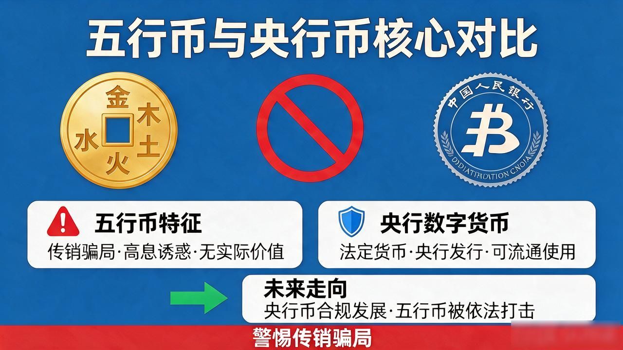 五行币是央行数字货币吗？揭秘两者核心区别与未来走向