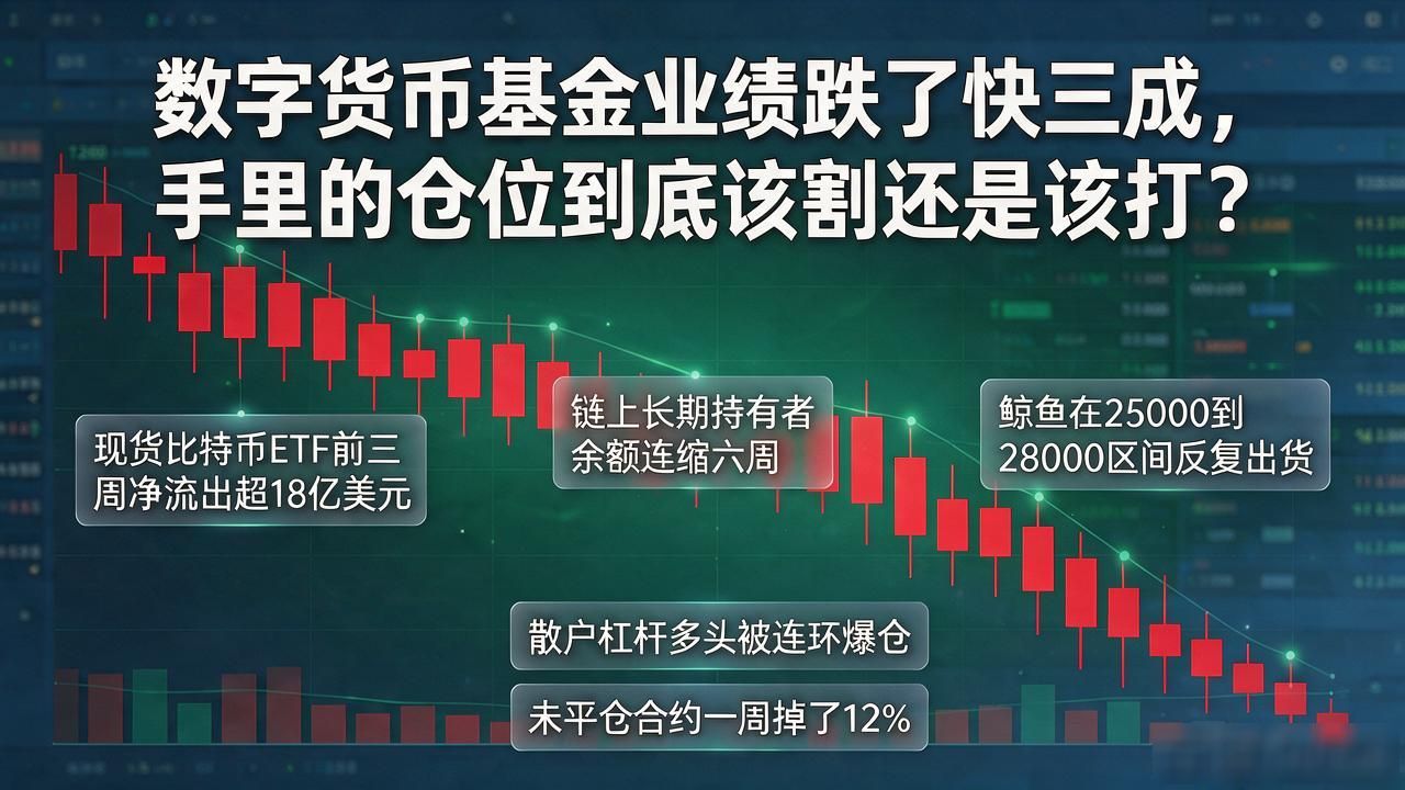 数字货币基金业绩跌了快三成，手里的仓位到底该割还是该扛