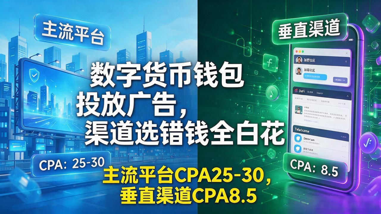 数字货币钱包投放广告，渠道选错钱全白花