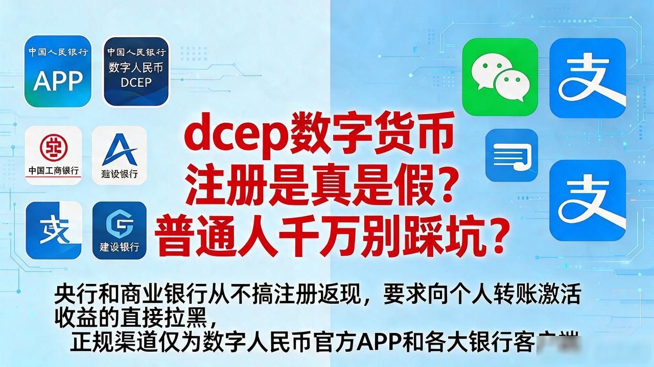 dcep数字货币注册是真是假？普通人千万别踩坑