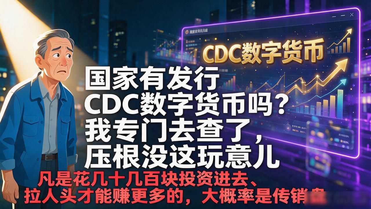 国家有发行CDC数字货币吗？我专门去查了，压根没这玩意儿
