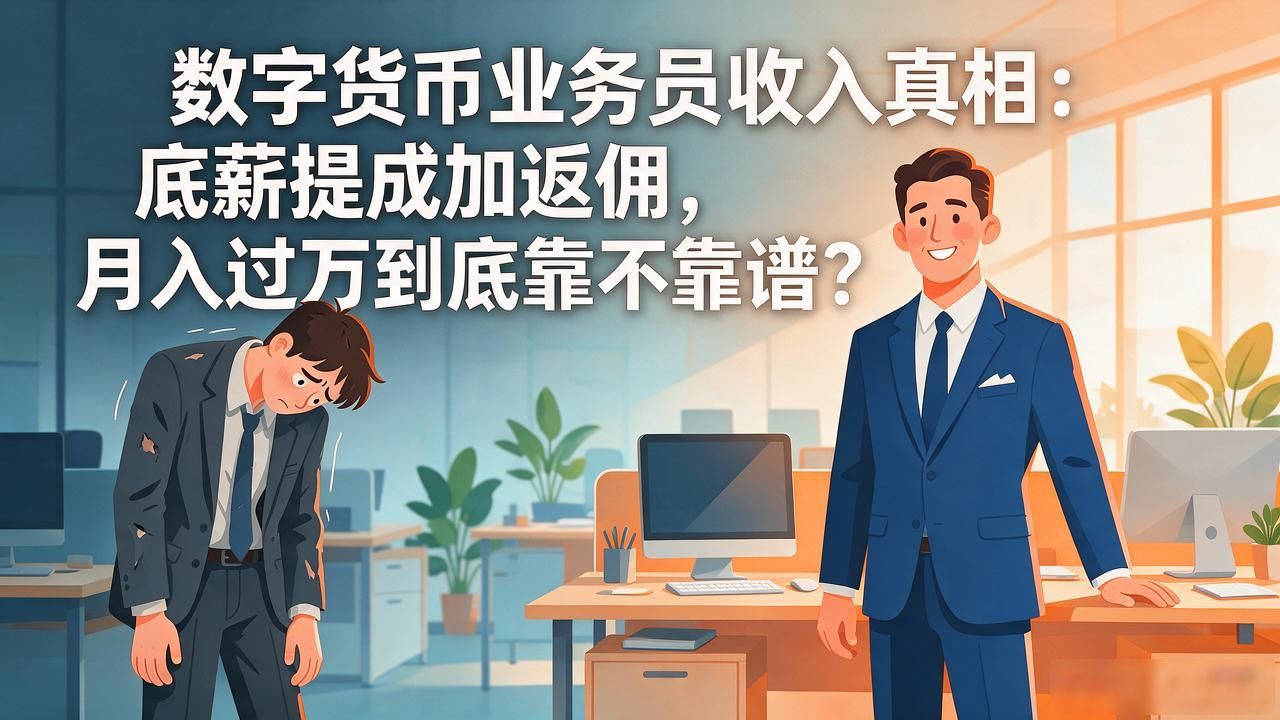 数字货币业务员收入真相：底薪提成加返佣，月入过万到底靠不靠谱