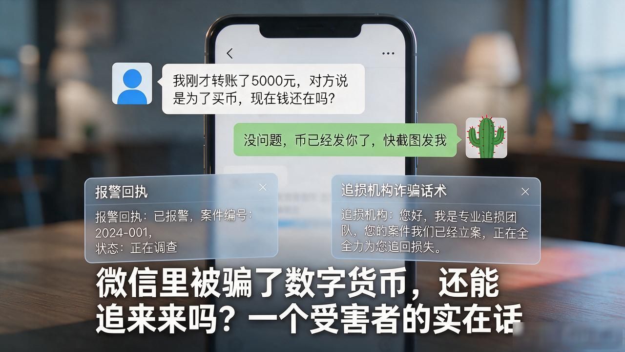 微信里被骗了数字货币，还能追回来吗？一个受害者的实在话