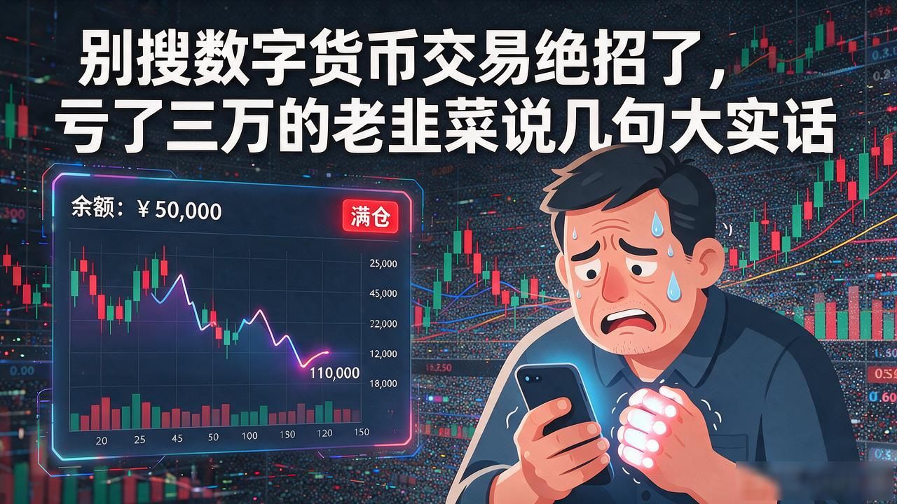 别搜数字货币交易绝招了，亏了三万的老韭菜说几句大实话