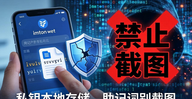 手机imToken钱包安全吗?私钥本地存储 助记词别截图